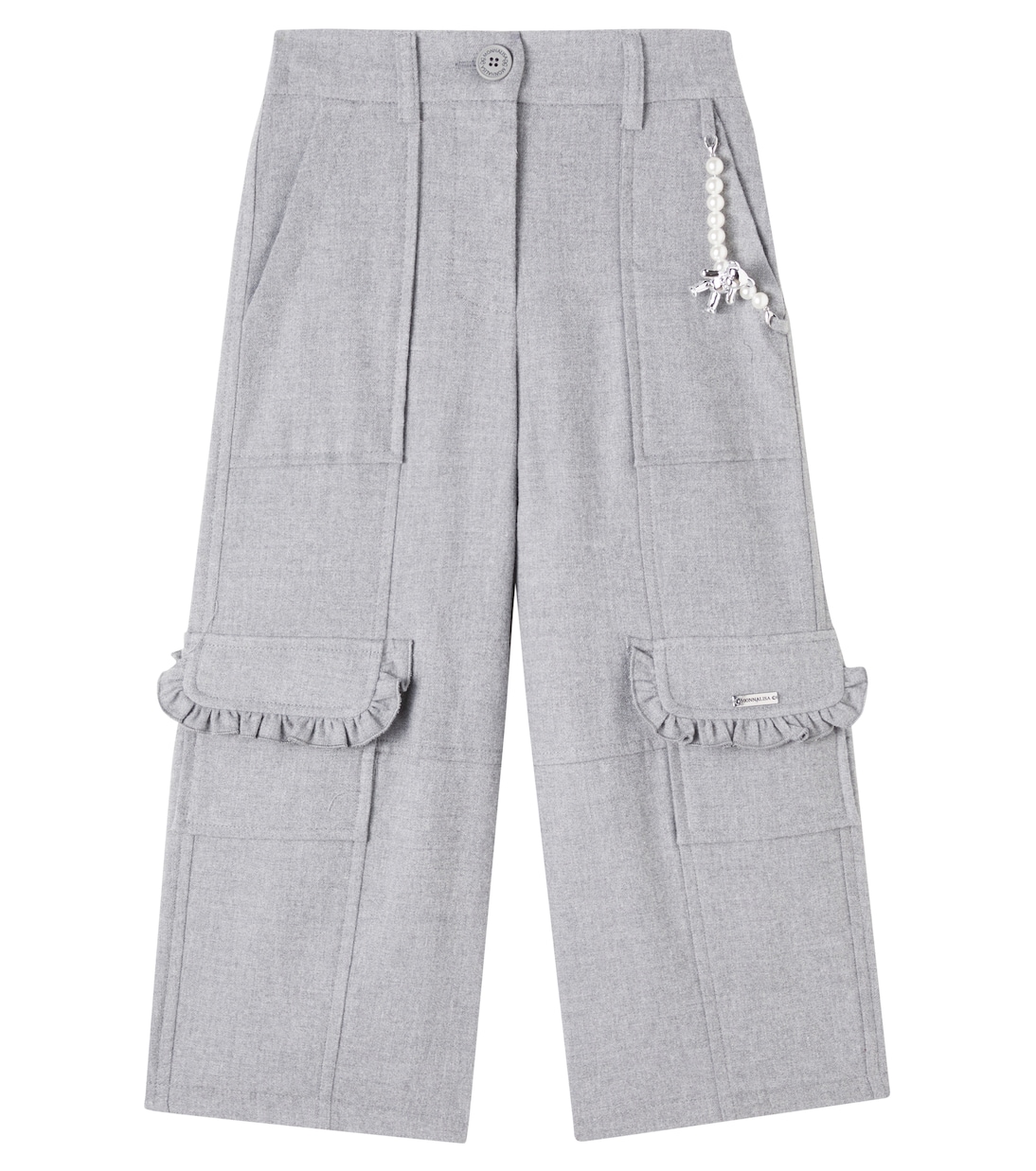 Embellished cotton-blend fleece pants | Monnalisa