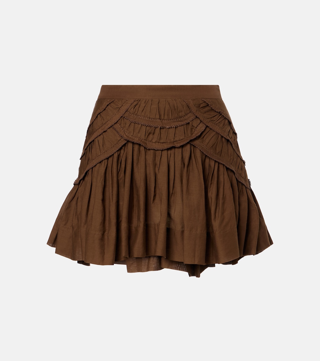 Minifalda Ceola en mezcla de algodón con volantes | Marant Etoile