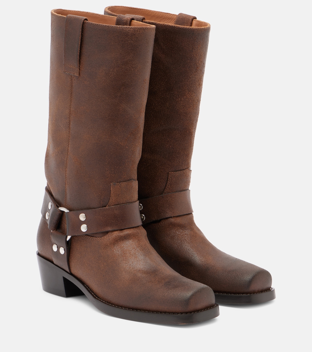 Roxy distressed leather ankle boots | Paris Texas