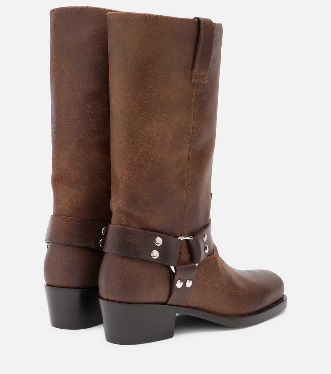 Roxy distressed leather ankle boots | Paris Texas