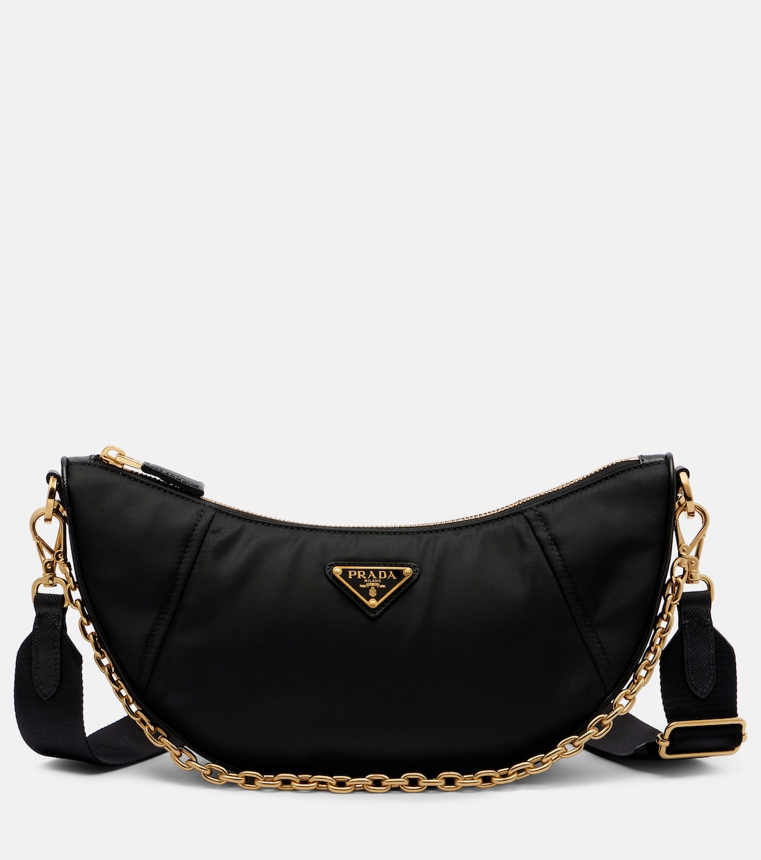 Schultertasche Demi-Lune aus Re-Nylon | Prada