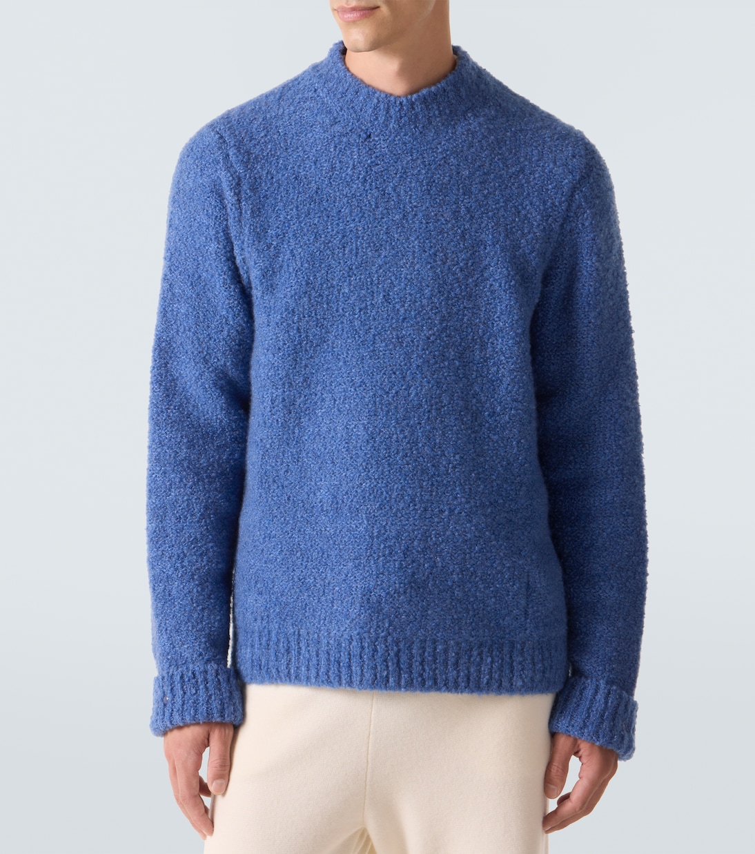Cloud cashmere sweater with lapis lazuli | God's True Cashmere