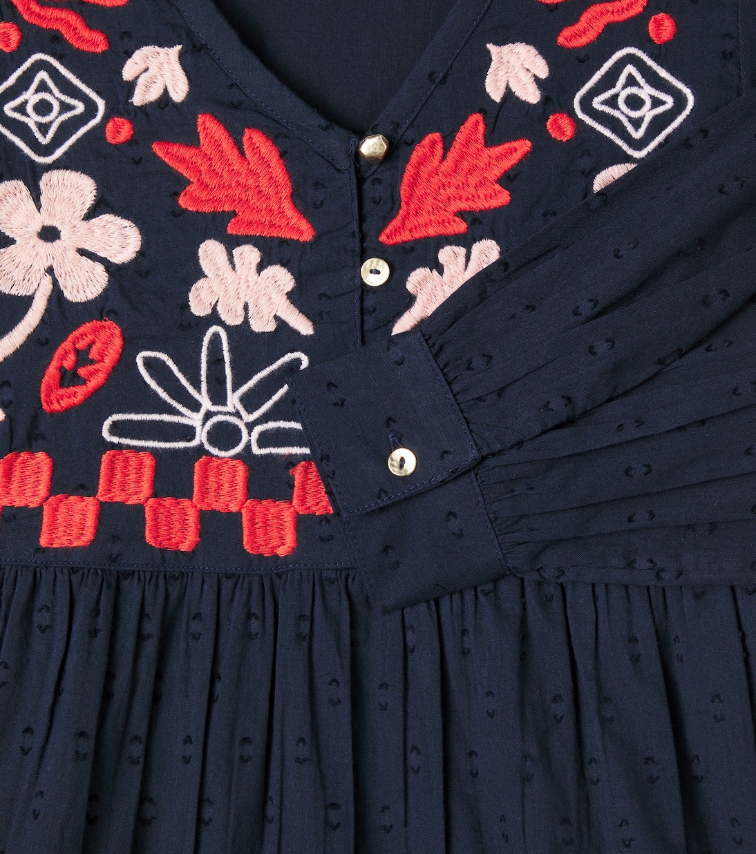 Abito Clip in cotone con ricamo | Scotch & Soda Kids