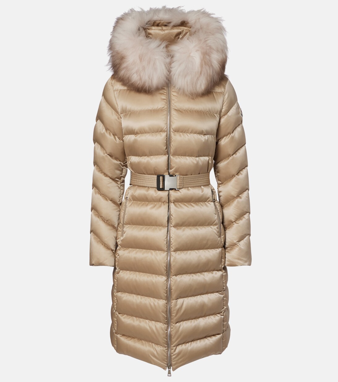 Leersie shearling-trimmed down coat | Moncler