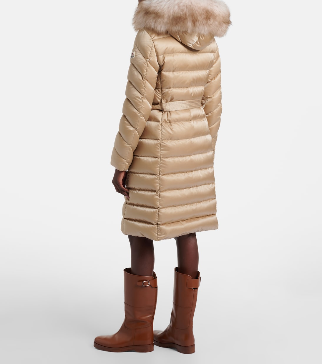 Leersie shearling-trimmed down coat | Moncler