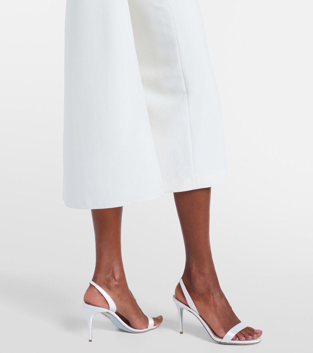 Bridal Oria caped crêpe midi dress | Safiyaa