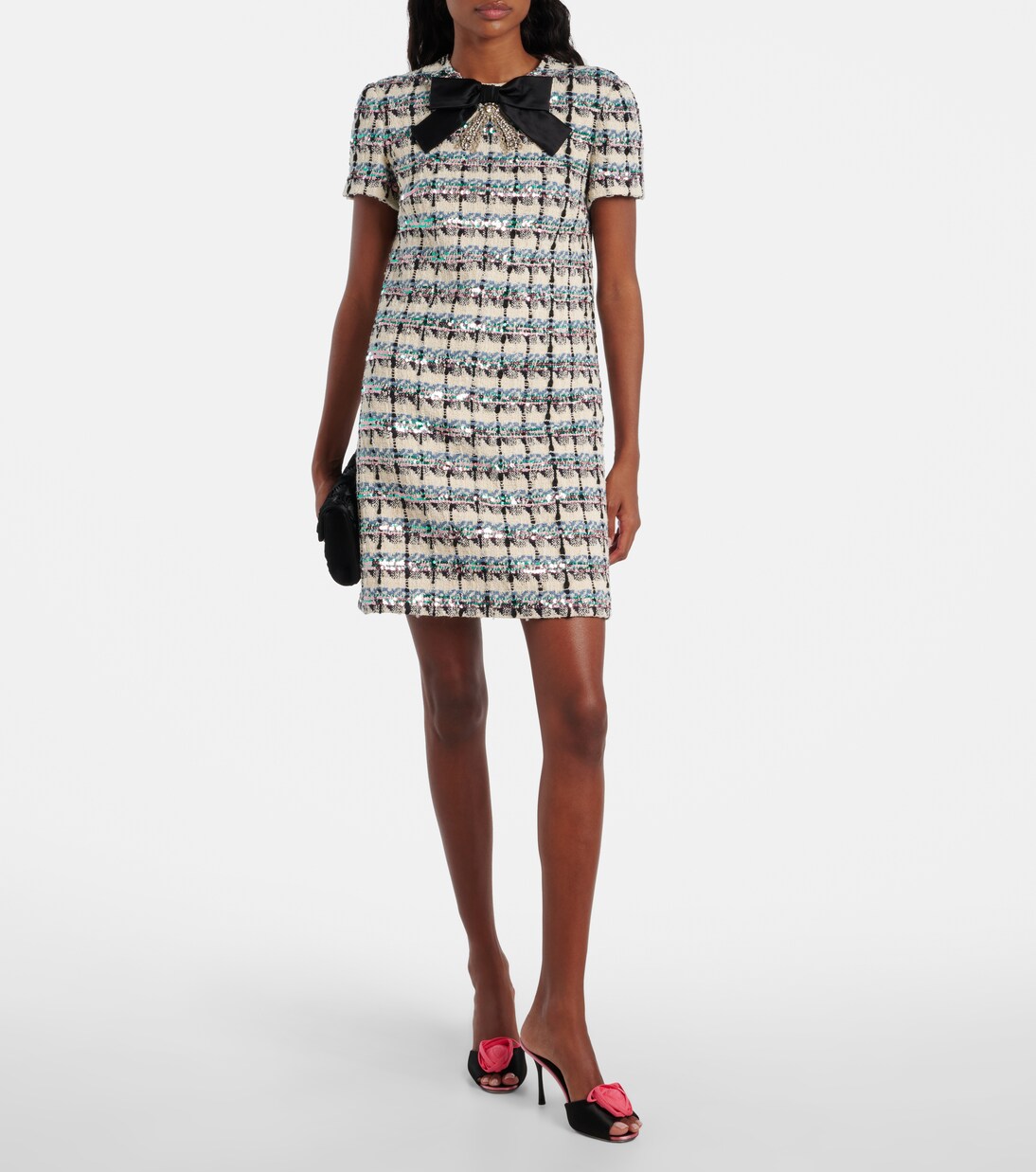 Rose Vivier 85 floral satin mules | Roger Vivier