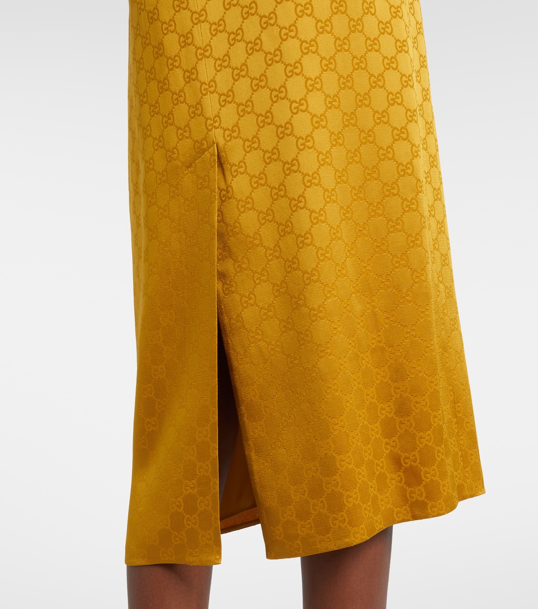 Vestido camisero en jacquard con GG  | Gucci