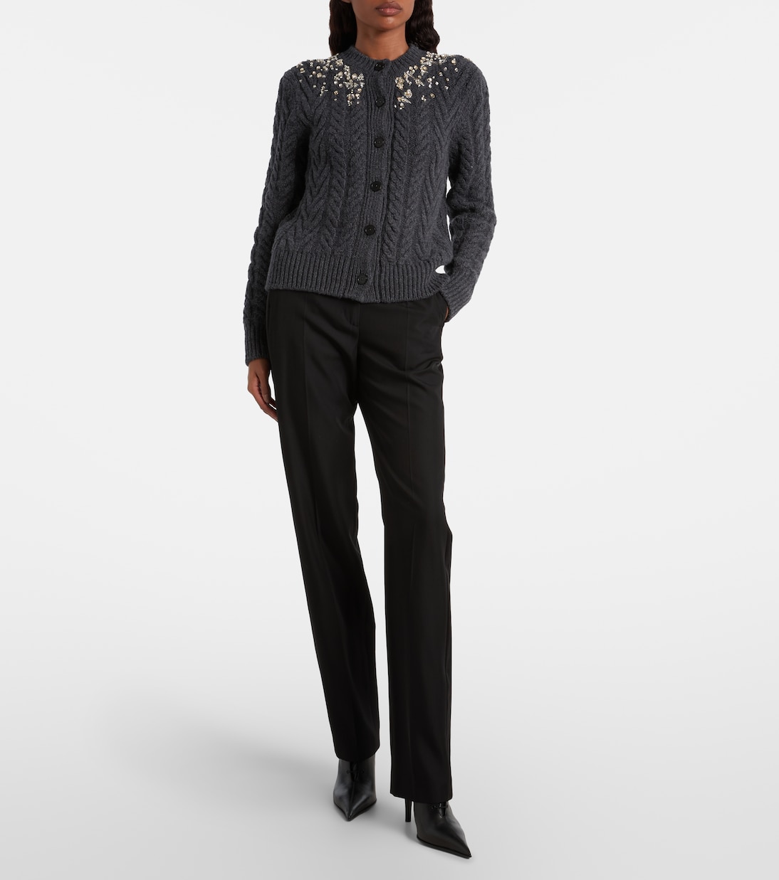 Verzierter Cardigan aus Wolle und Kaschmir | McQueen