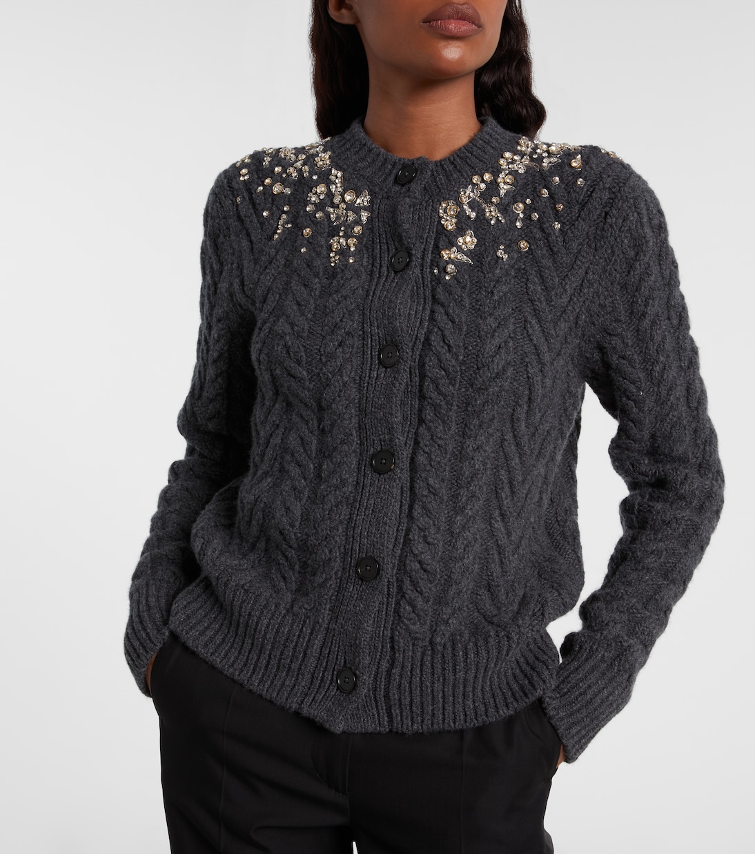 Verzierter Cardigan aus Wolle und Kaschmir | McQueen