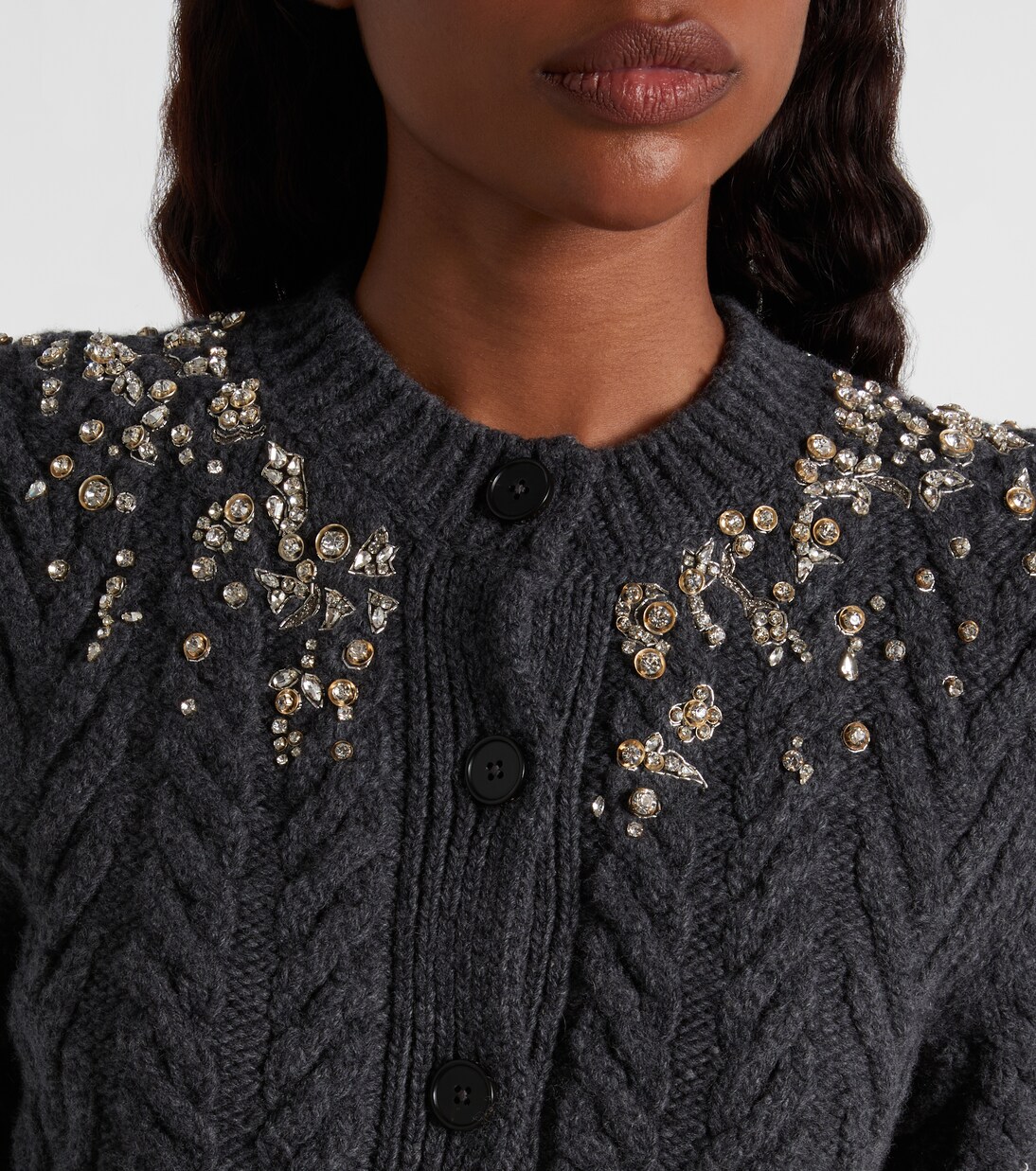 Verzierter Cardigan aus Wolle und Kaschmir | McQueen