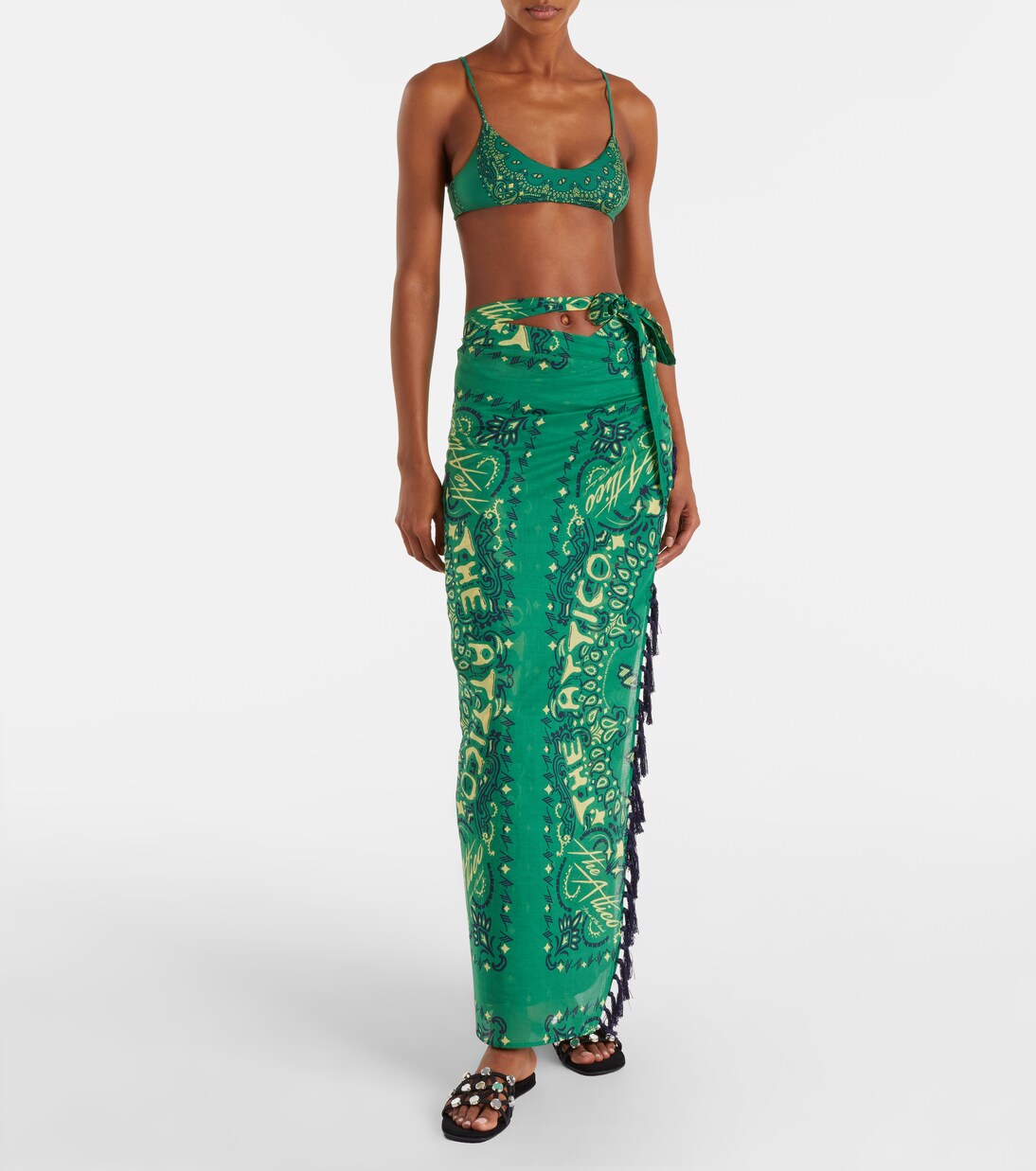 Bandana cotton muslin beach cover-up | The Attico