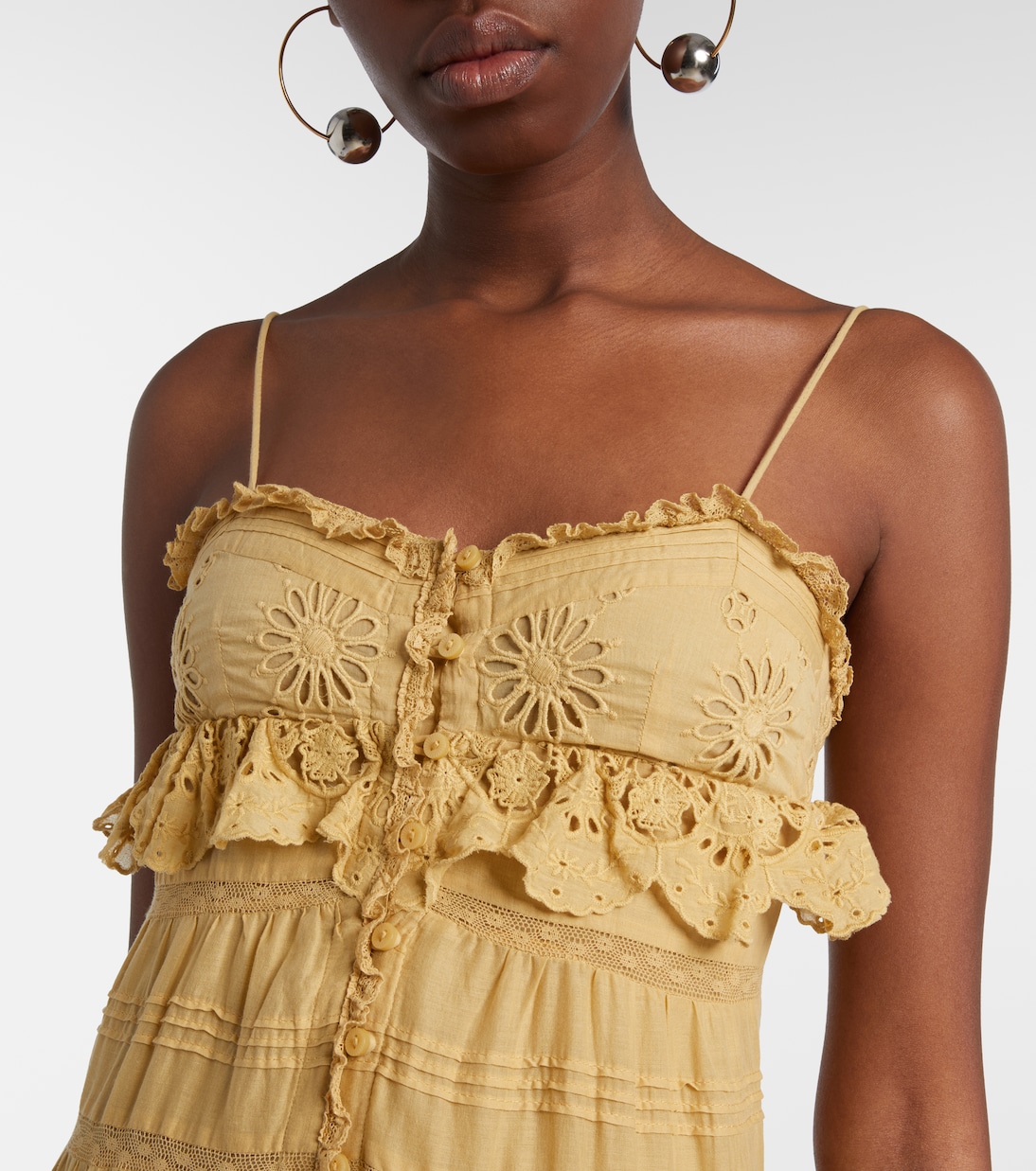 Paule lace-trimmed cotton maxi dress | Marant Etoile