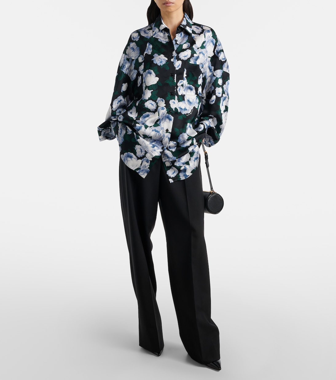 Floral satin blouse | Stella McCartney