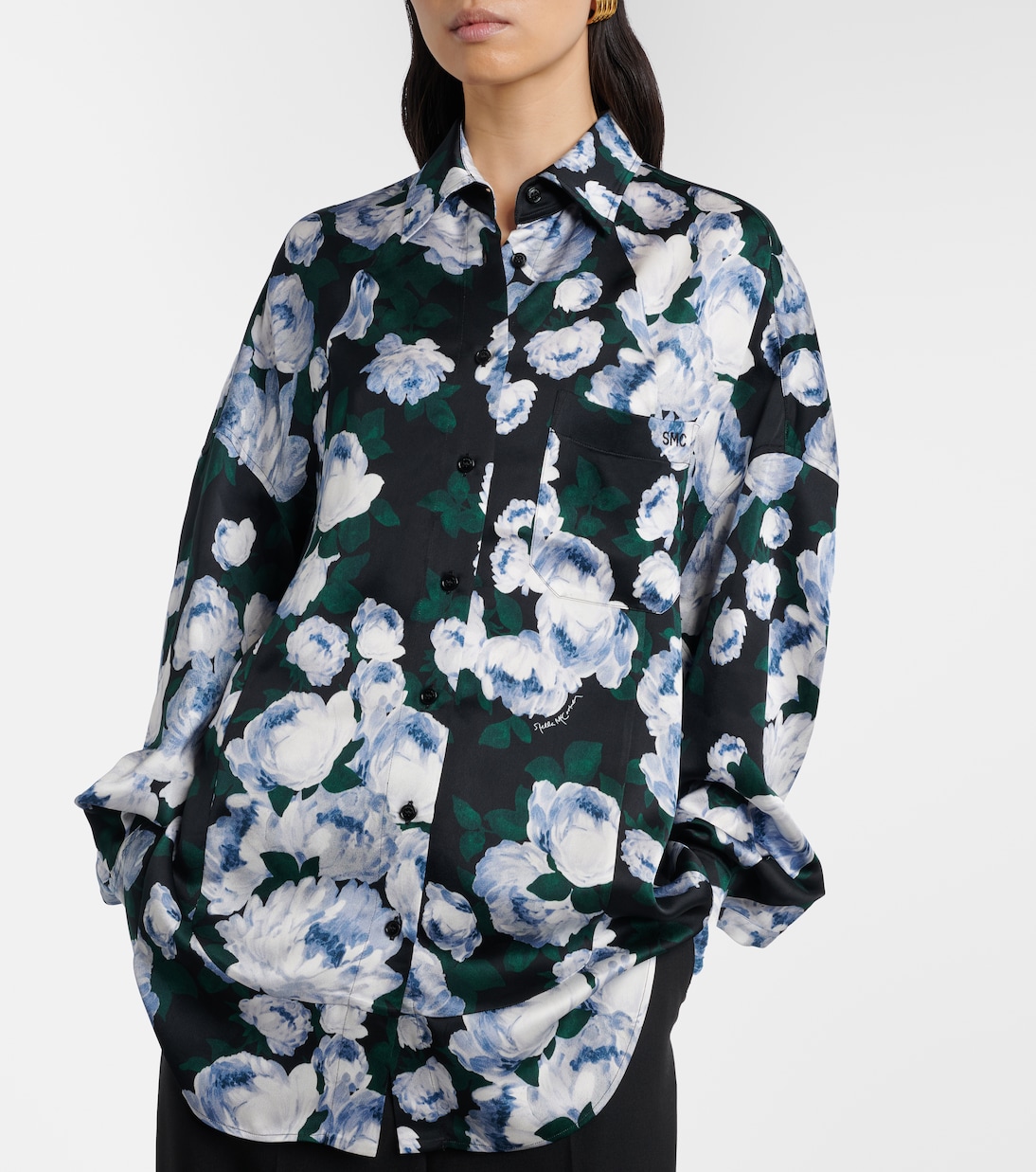 Floral satin blouse | Stella McCartney