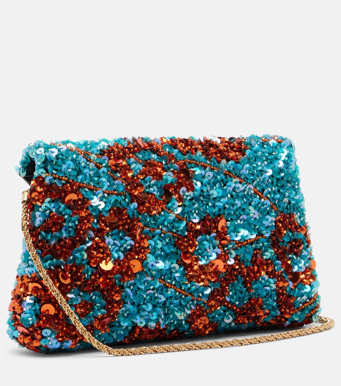Verzierte Clutch aus Satin | Dries Van Noten