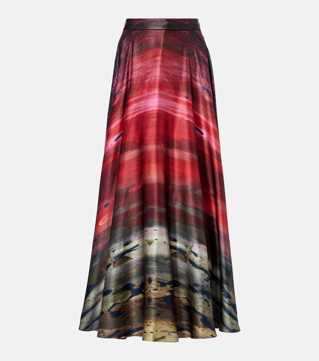 Printed silk satin maxi skirt | Roksanda
