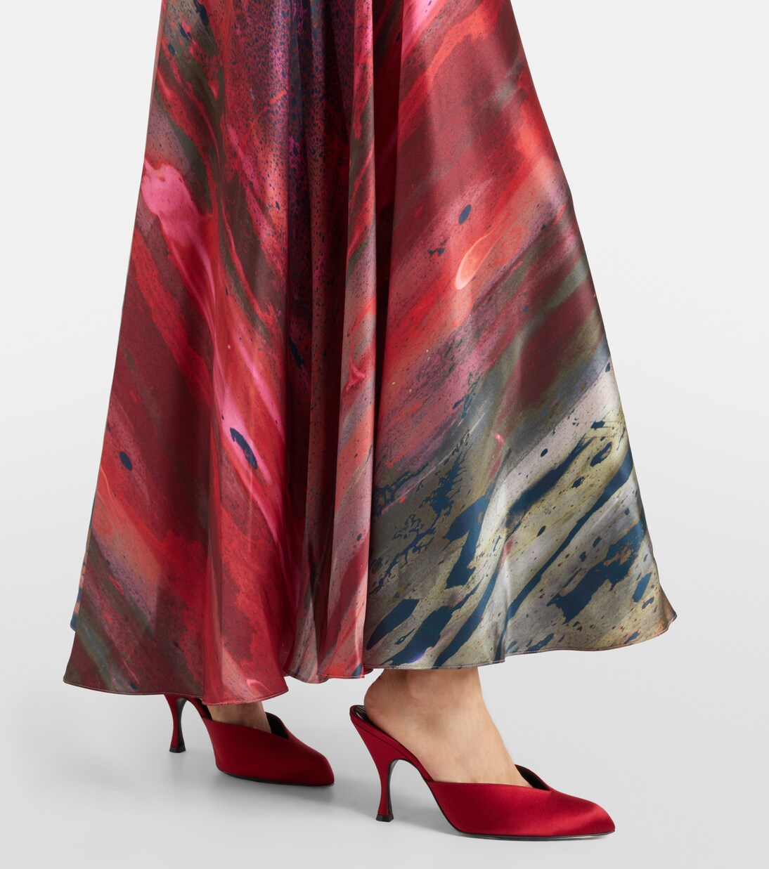 Printed silk satin maxi skirt | Roksanda