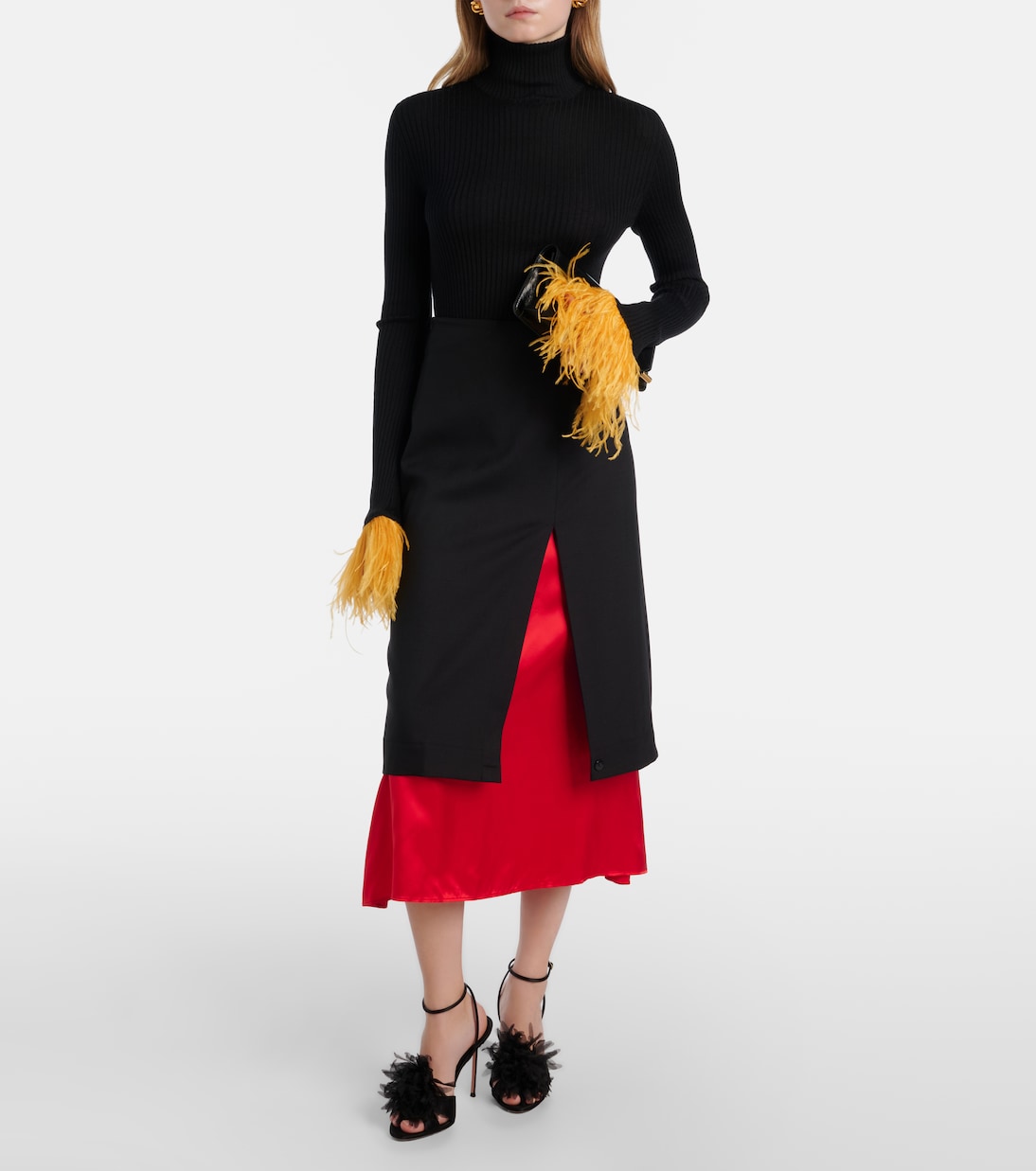 Poème 105 satin slingback sandals | Aquazzura