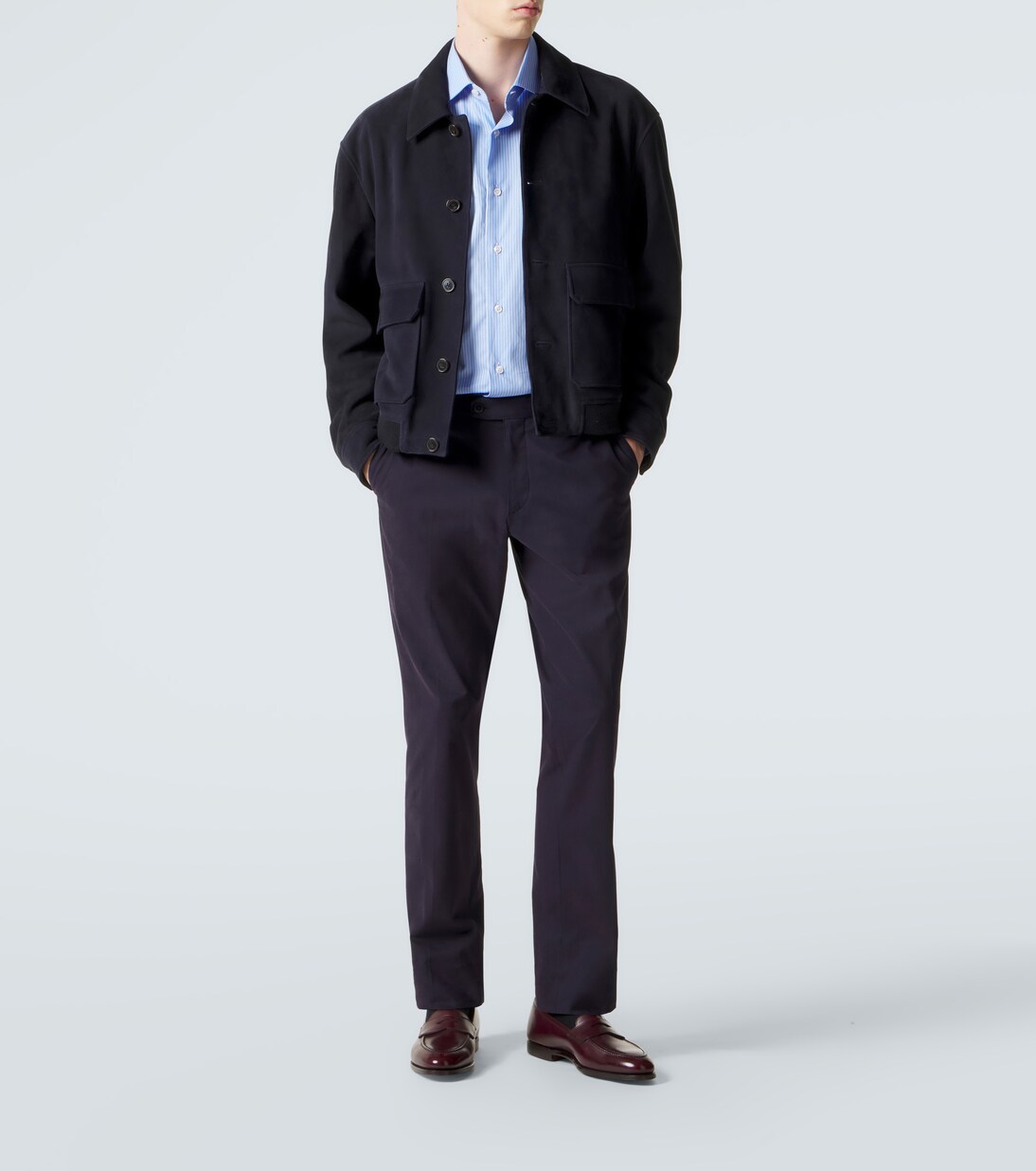 Striped cotton poplin shirt | Brioni