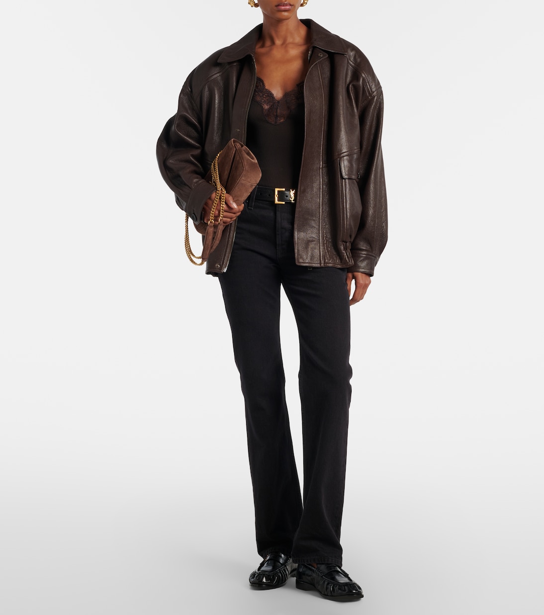 Patent leather penny loafers | Saint Laurent