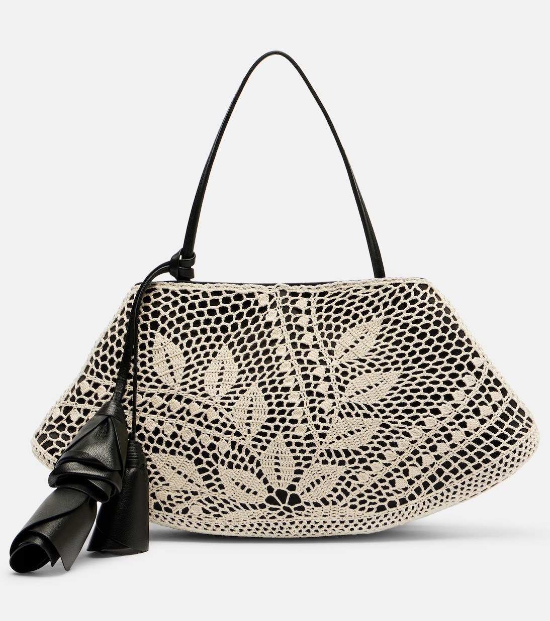Maya Small crochet leather-trimmed shoulder bag  | Magda Butrym
