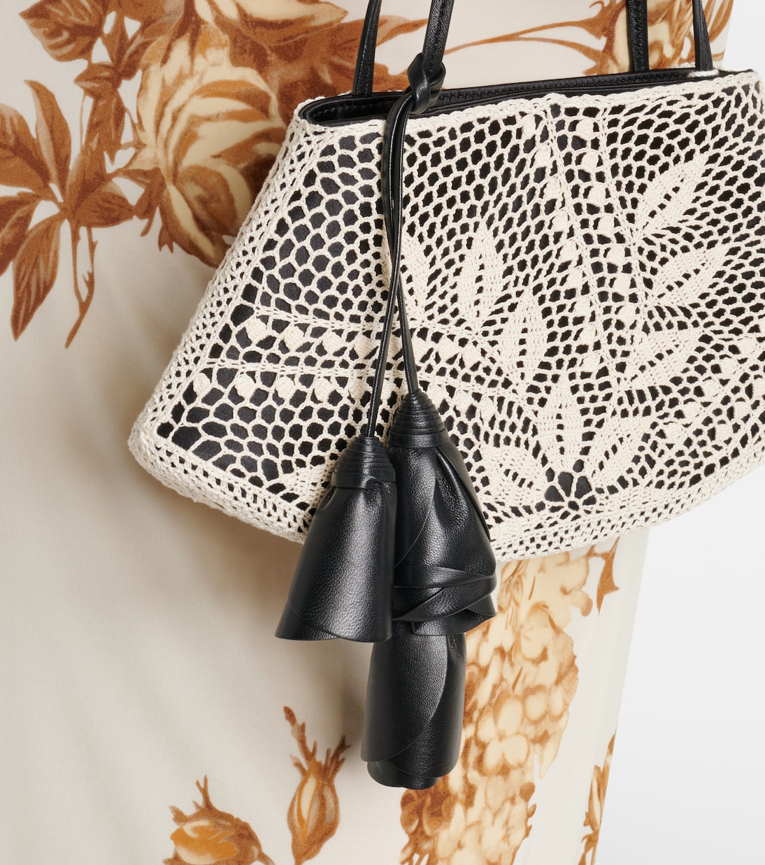 Maya Small crochet leather-trimmed shoulder bag  | Magda Butrym