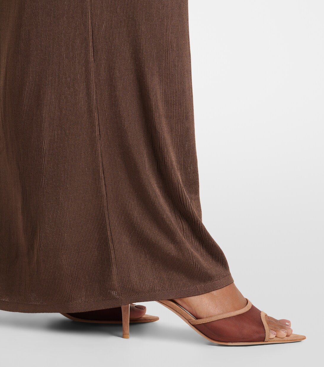 Sienna 70 suede-trimmed mesh mules | Gianvito Rossi