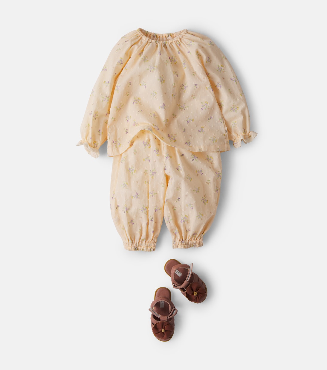 Baby Bedruckte Hose Olly aus Baumwolle | Wheat