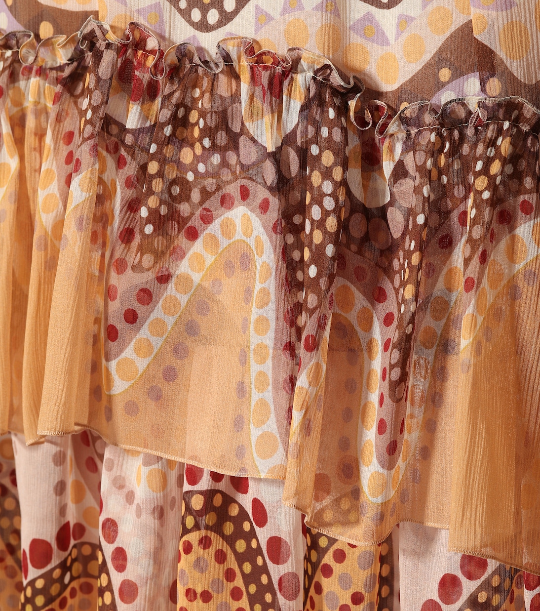 Falda estampada de seda y crespón | Chloé