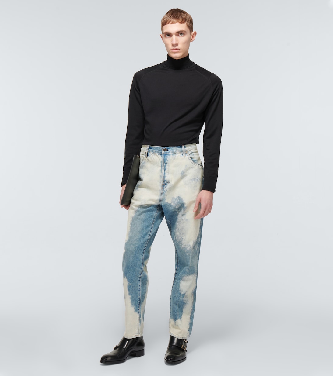 Bleached straight-leg jeans | Tom Ford