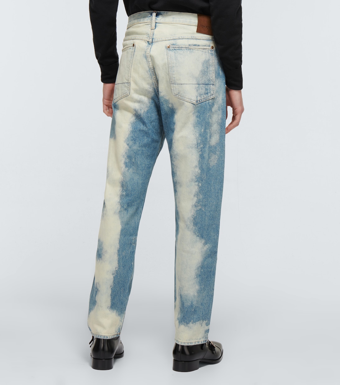 Bleached straight-leg jeans | Tom Ford