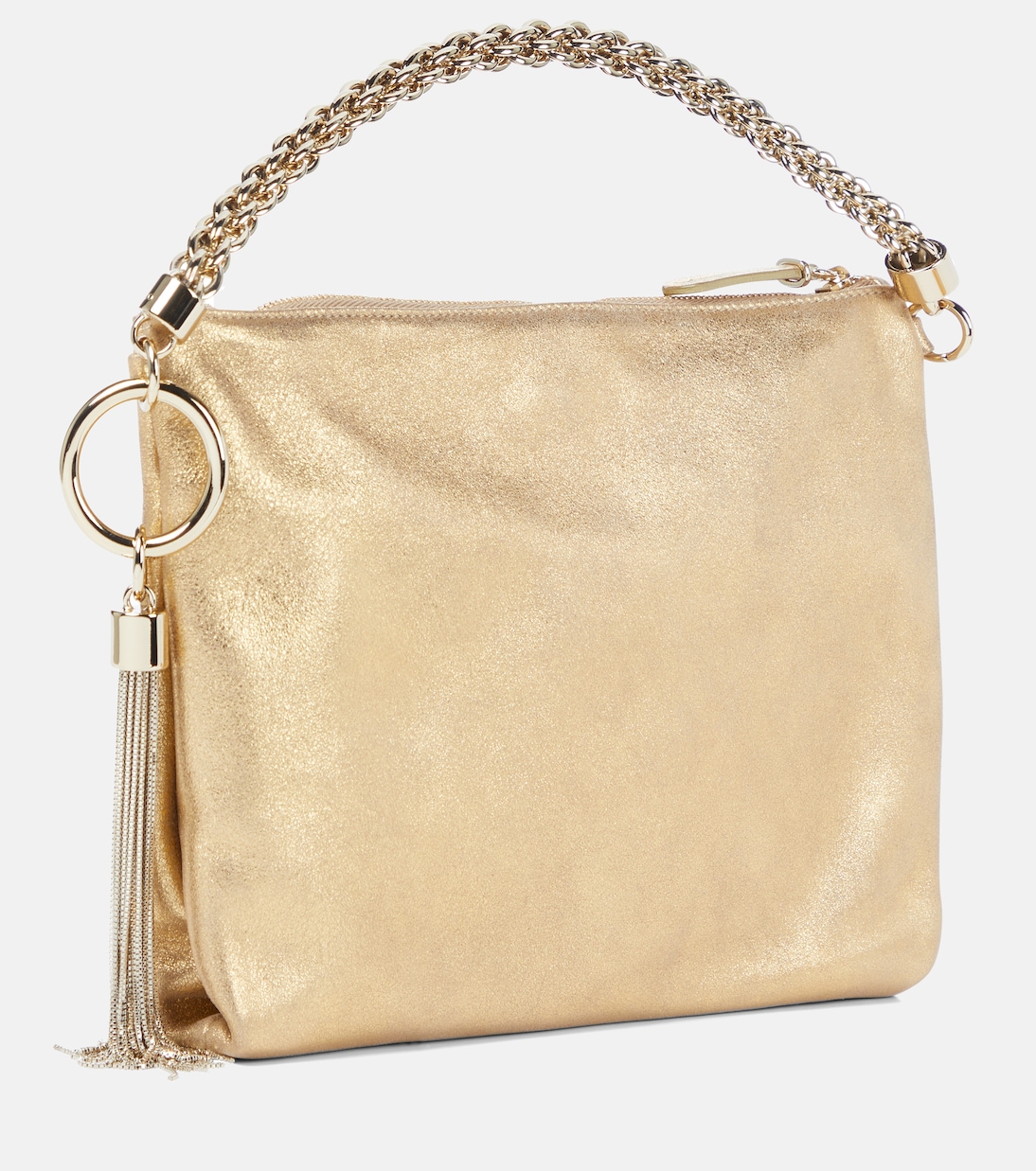 Pochette Callie en cuir métallisé à ornements | Jimmy Choo