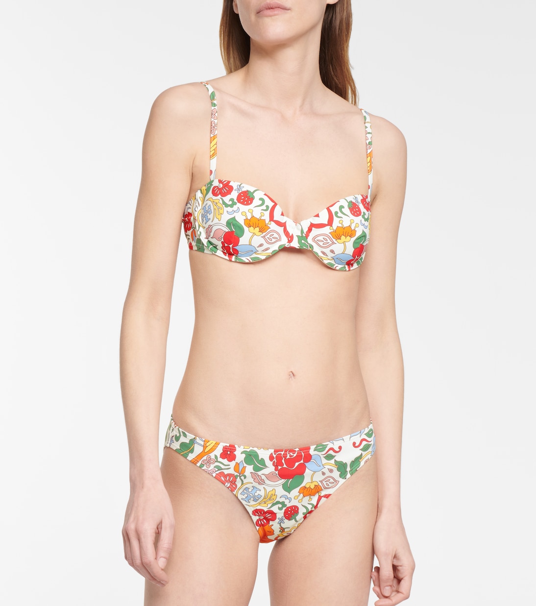 Floral low-rise bikini bottoms | Tory Burch