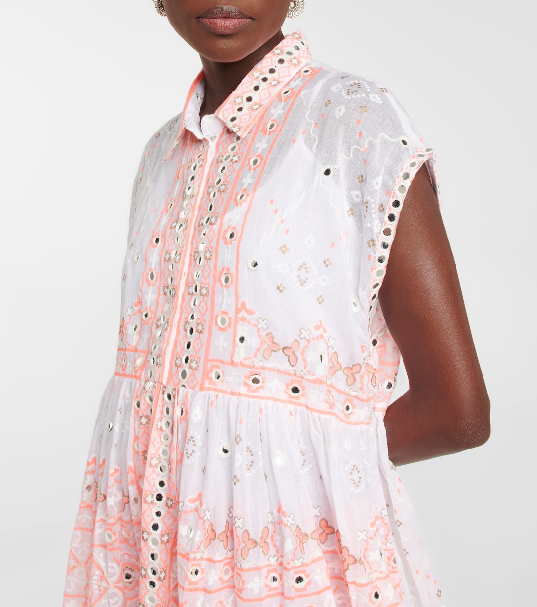 Miniabito in cotone con paillettes | Juliet Dunn
