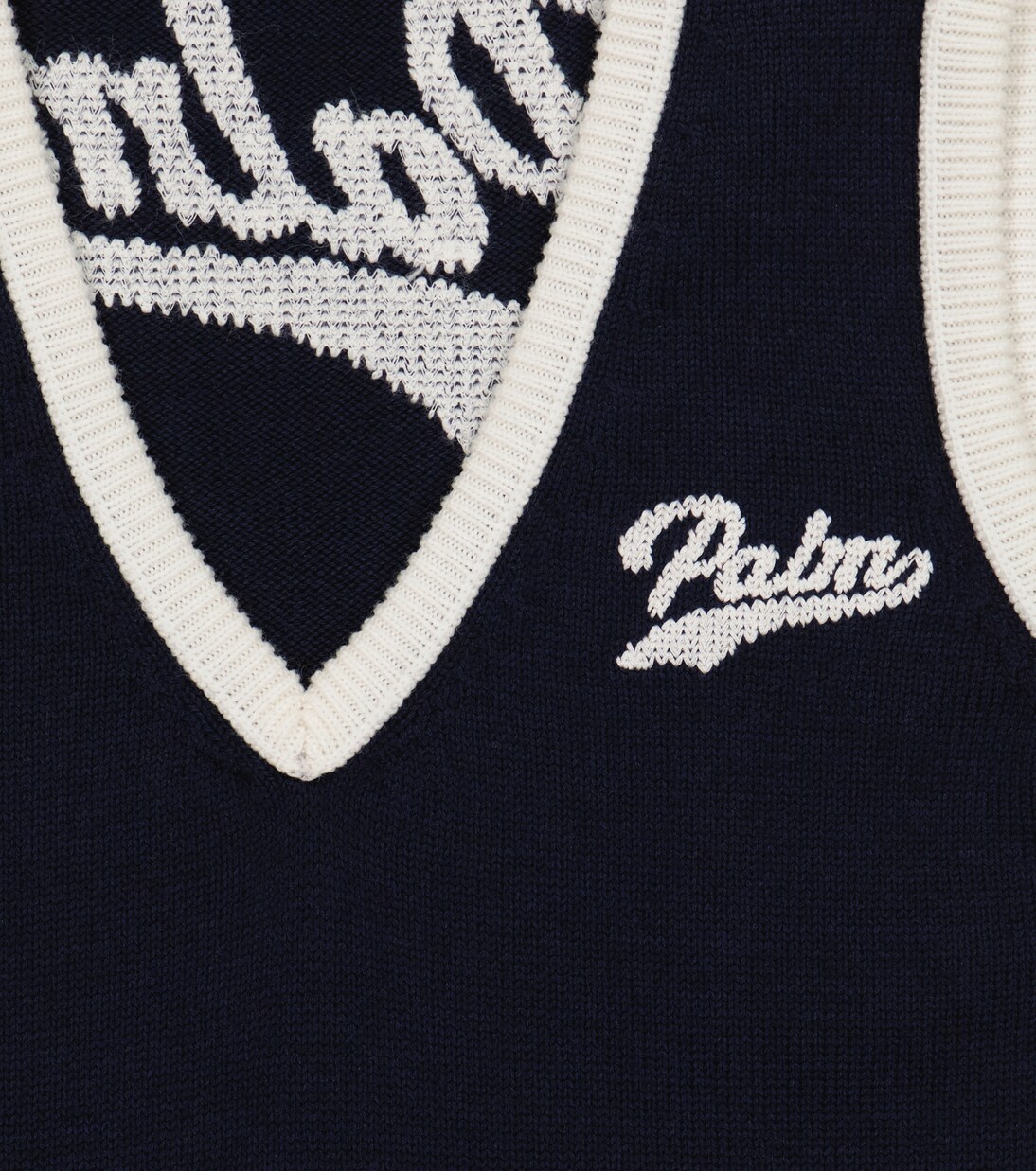 Gilet en jacquard de laine à logo | Palm Angels Kids