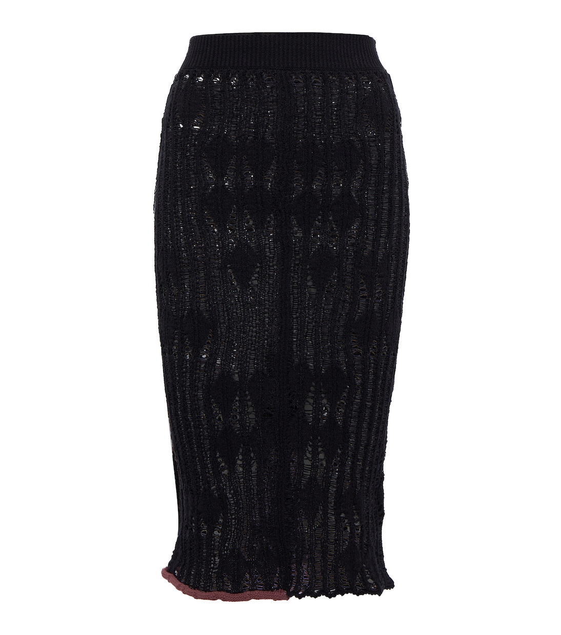 Falda midi en mezcla de algodón calado | Acne Studios