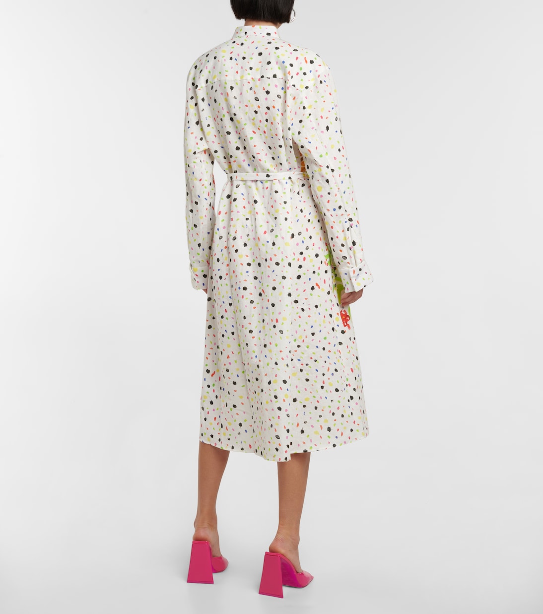 Printed linen and cotton shirt dress | Christopher Kane