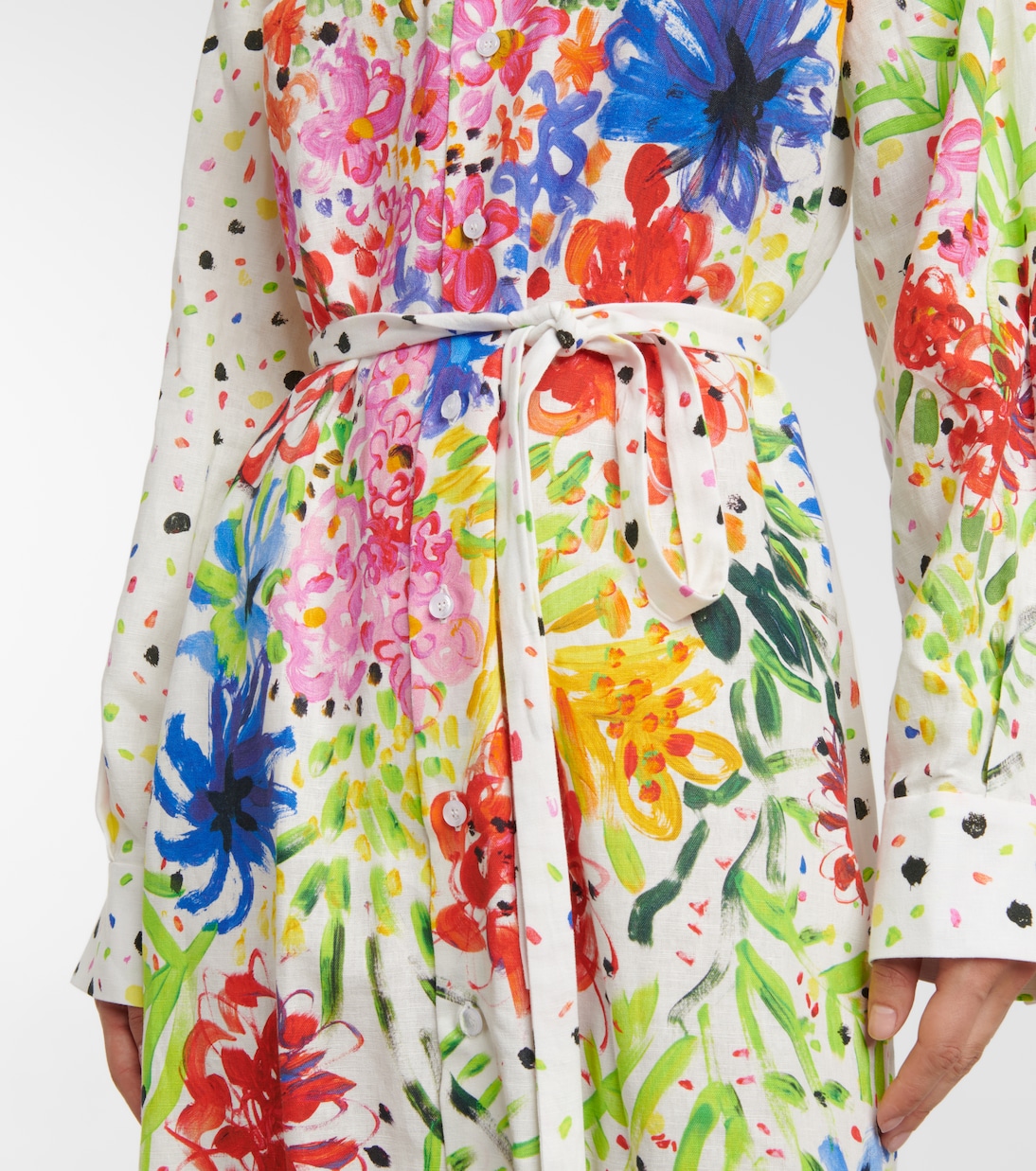 Printed linen and cotton shirt dress | Christopher Kane