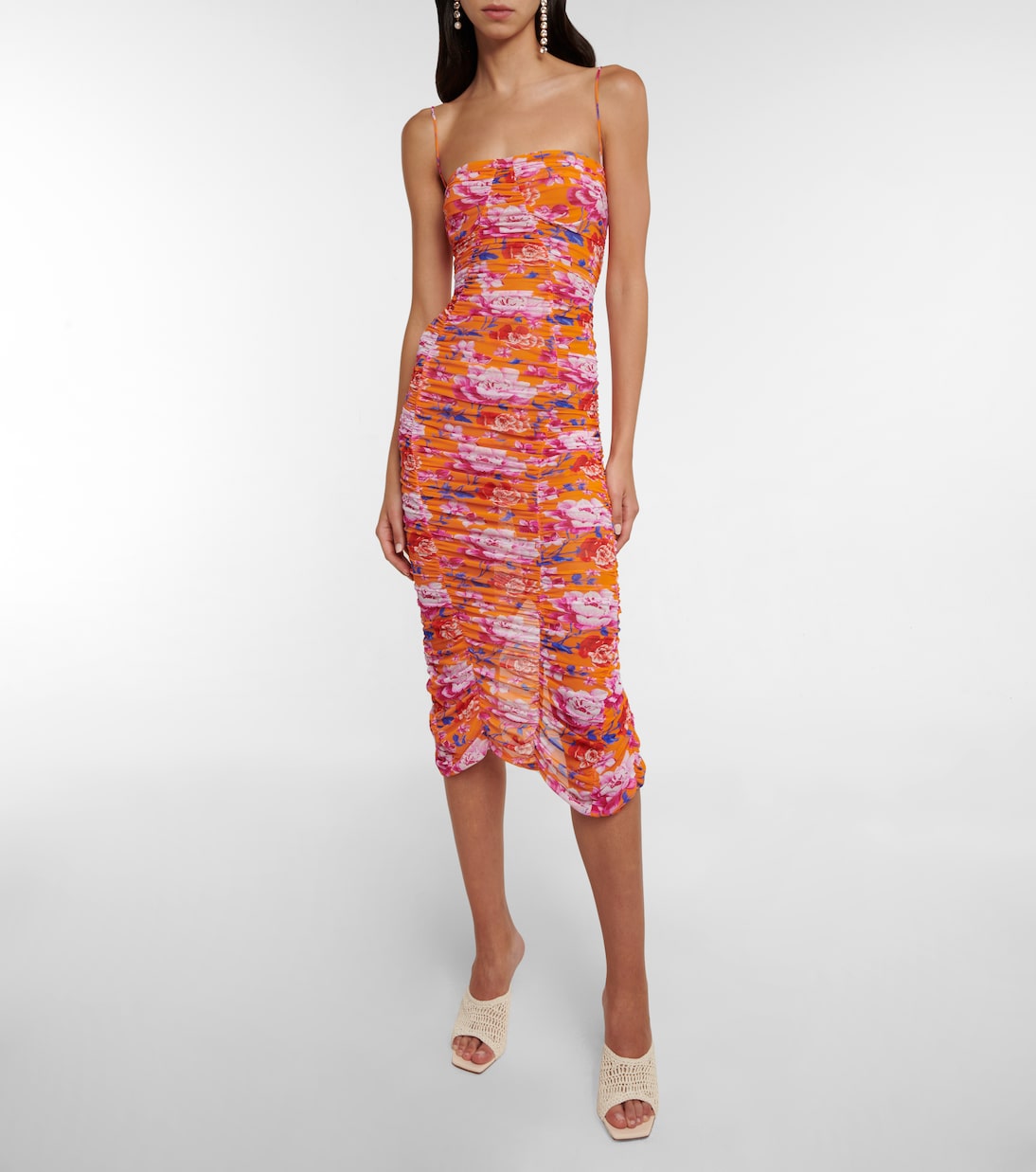 Bedrucktes Midikleid aus Mesh | Magda Butrym
