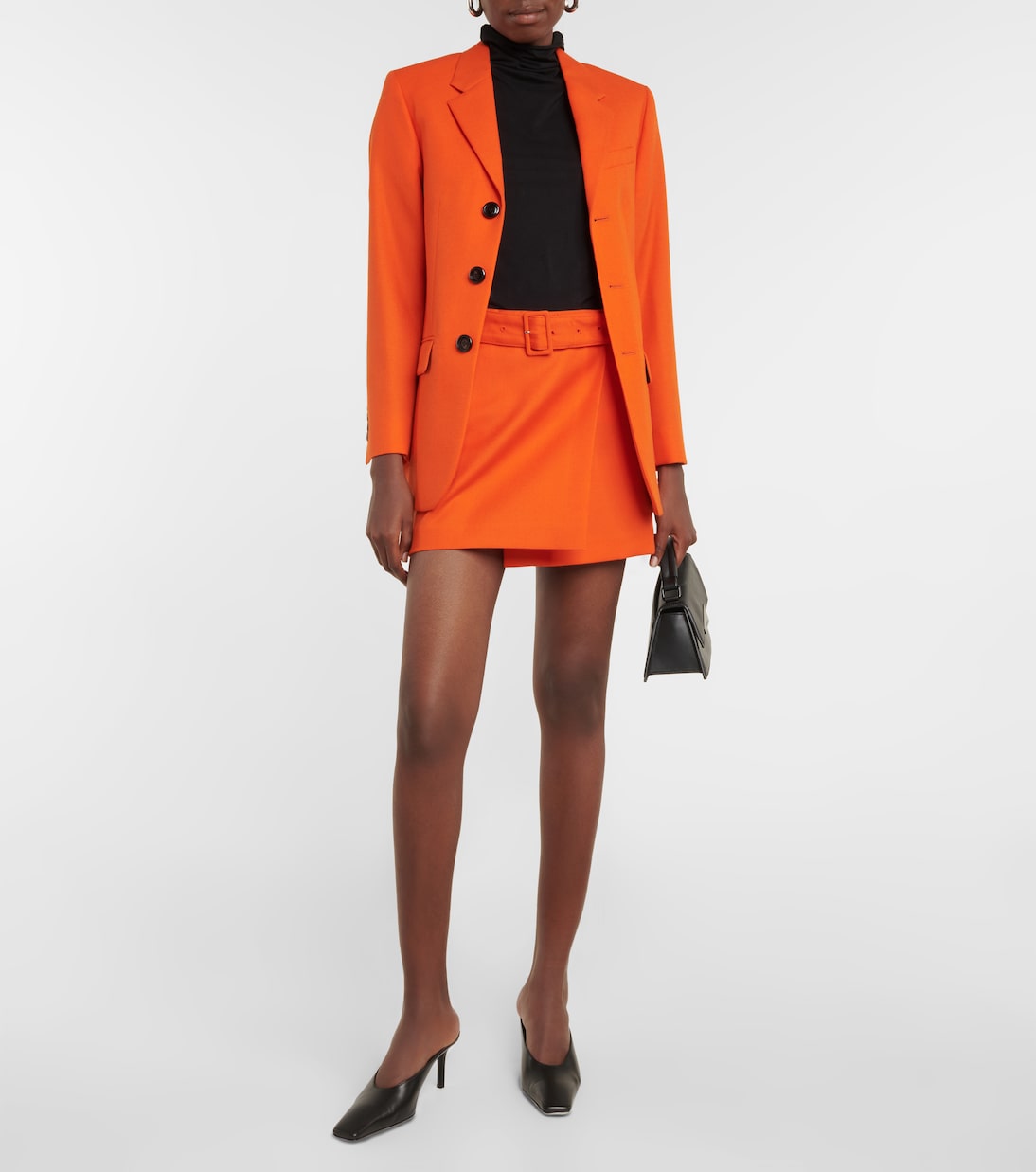 Belted virgin wool miniskirt | Ami Paris