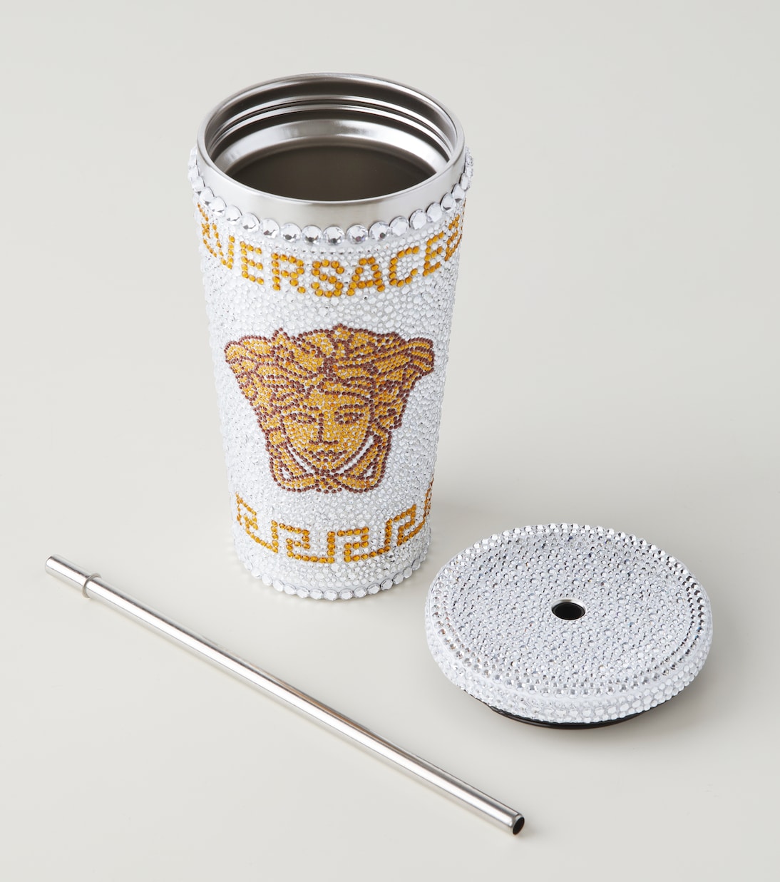 Medusa embellished travel cup | Versace Home