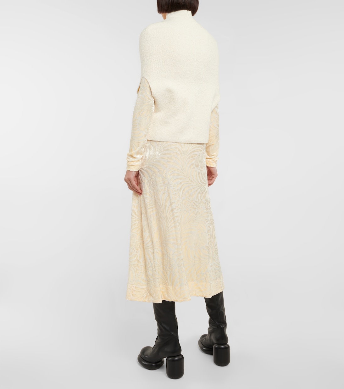 Turtleneck wool-blend top | Jil Sander