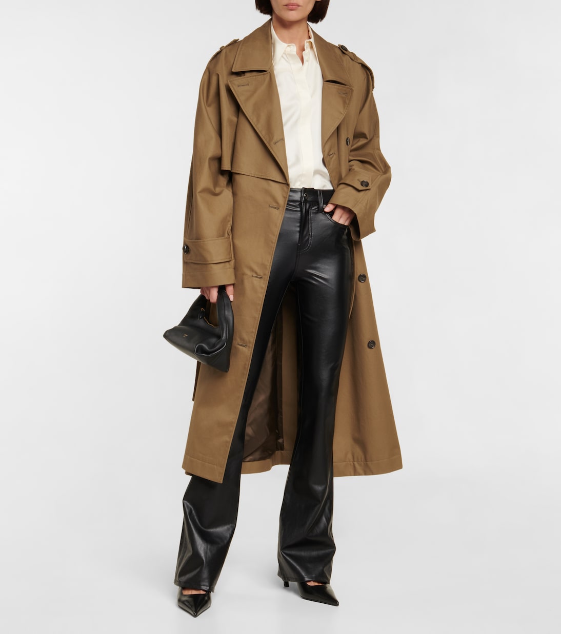 Pantalon Beverly en cuir synthétique | Veronica Beard