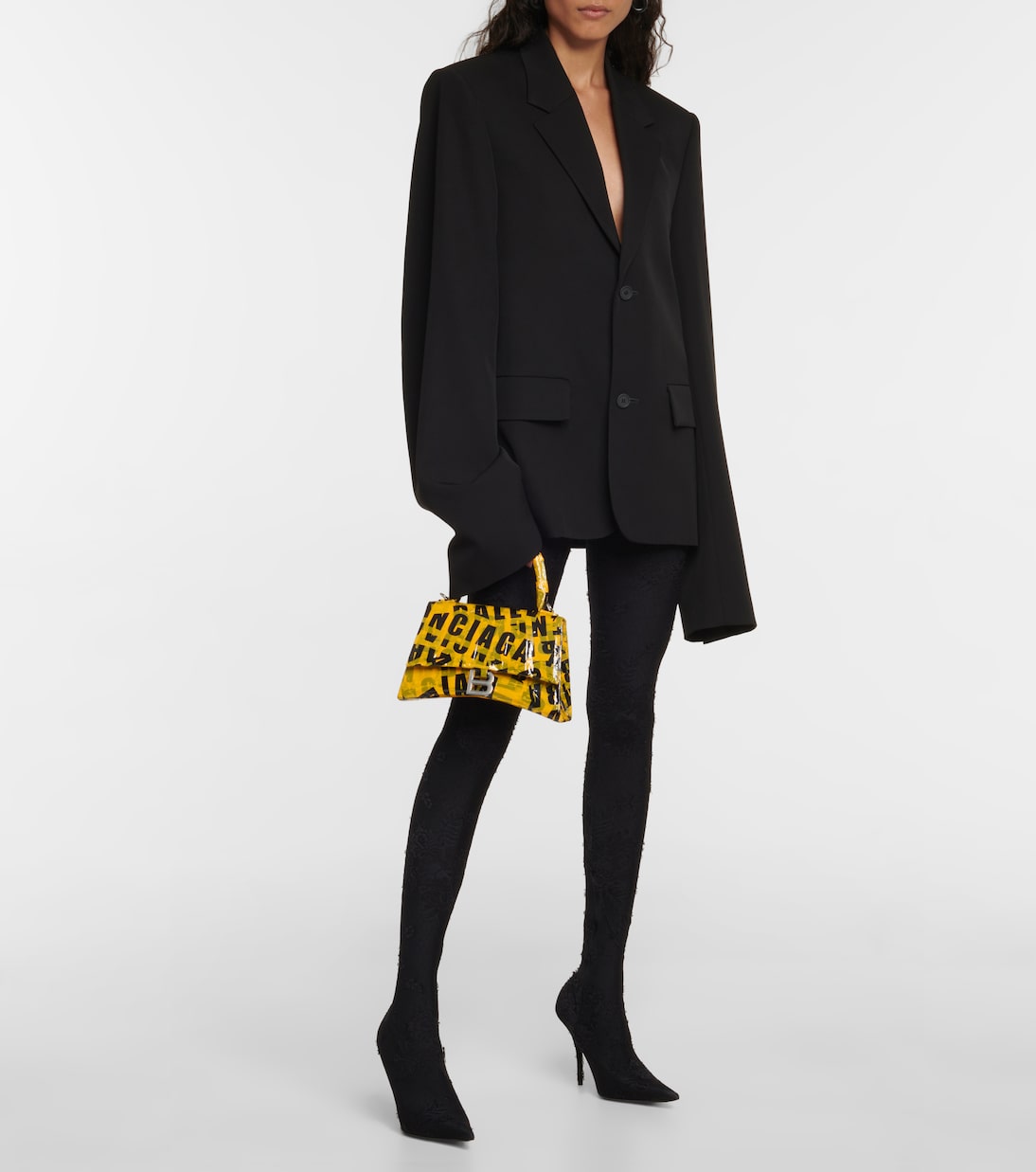 Sac à bandoulière Hourglass Small en cuir | Balenciaga