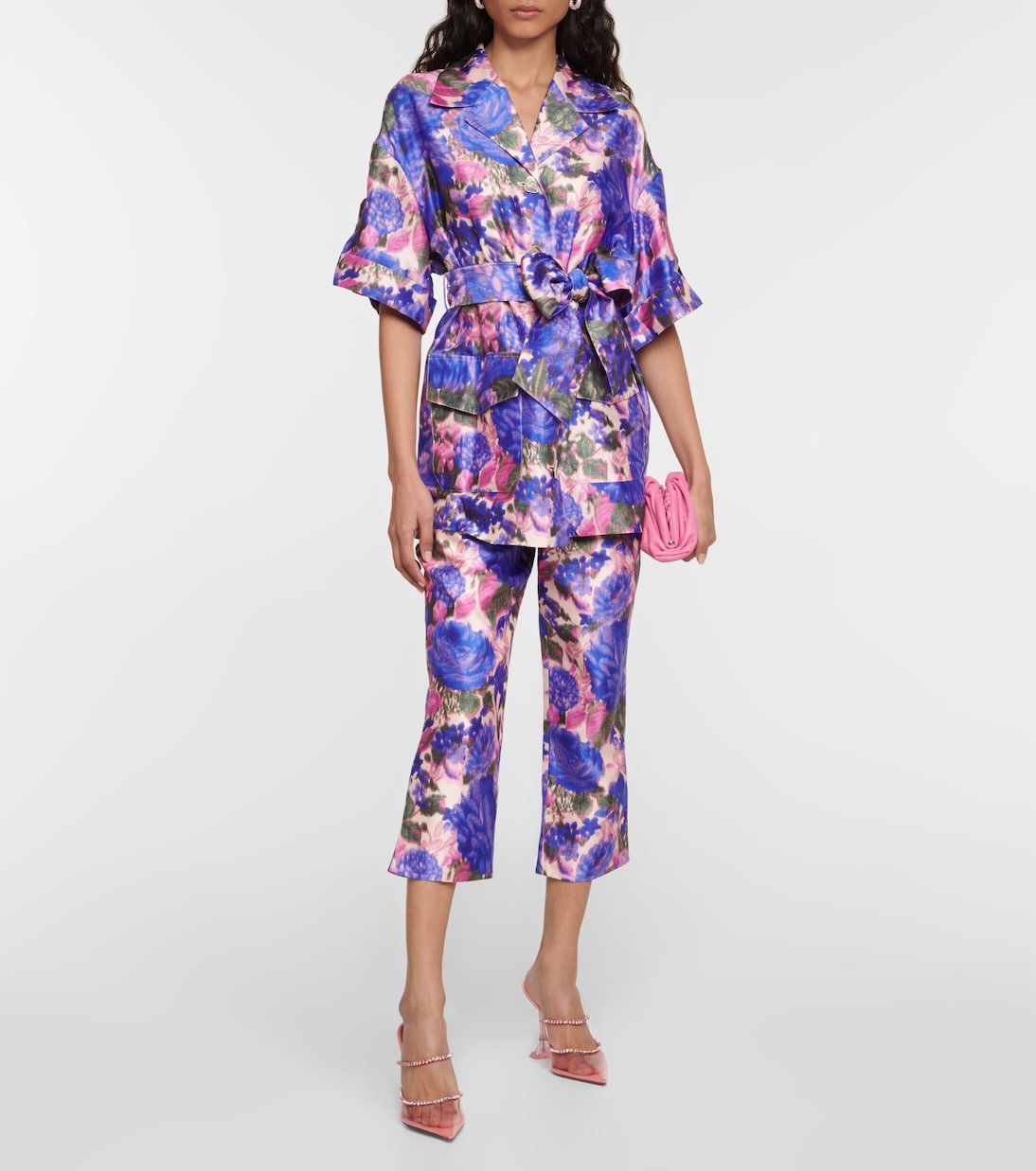 High Tide floral high-rise cropped pants | Zimmermann