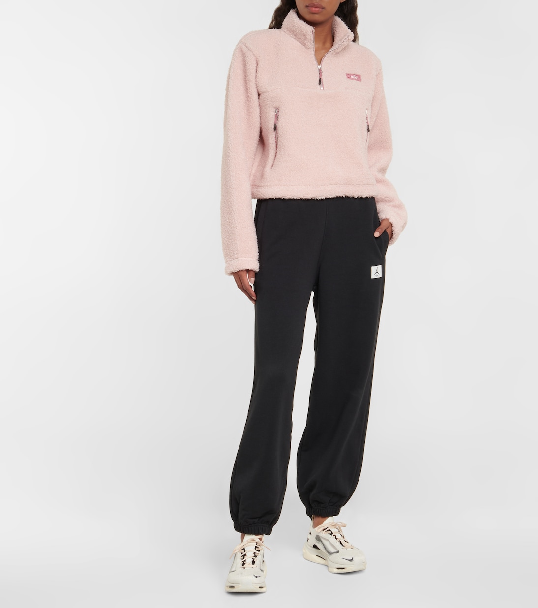 Pink nike half zip sales