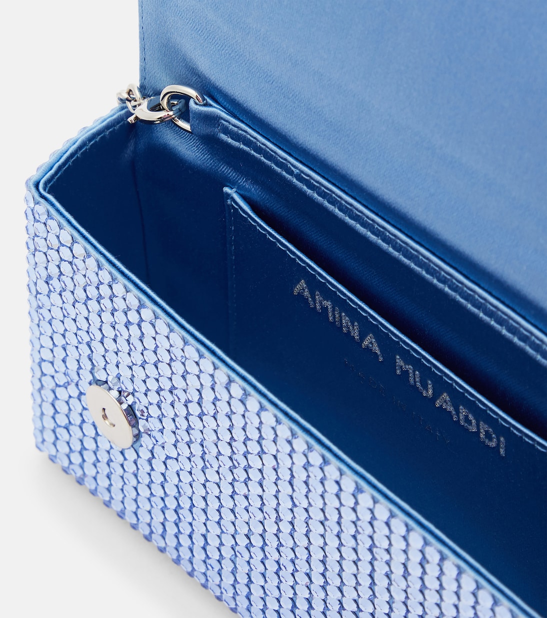 Clutch Superamini Paloma con cristalli | Amina Muaddi