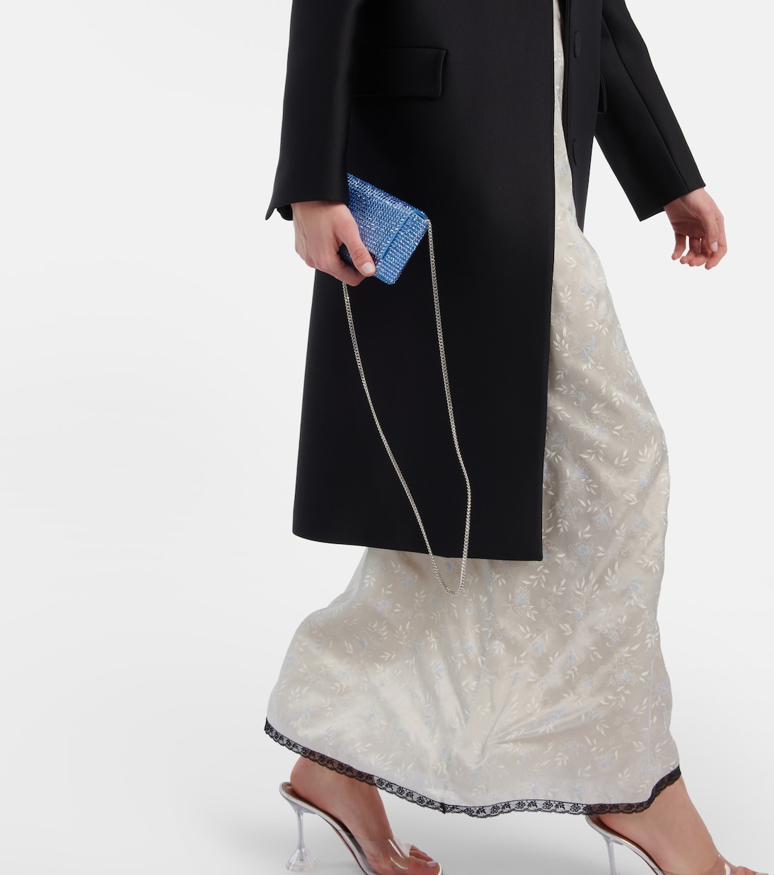 Clutch Superamini Paloma con cristalli | Amina Muaddi