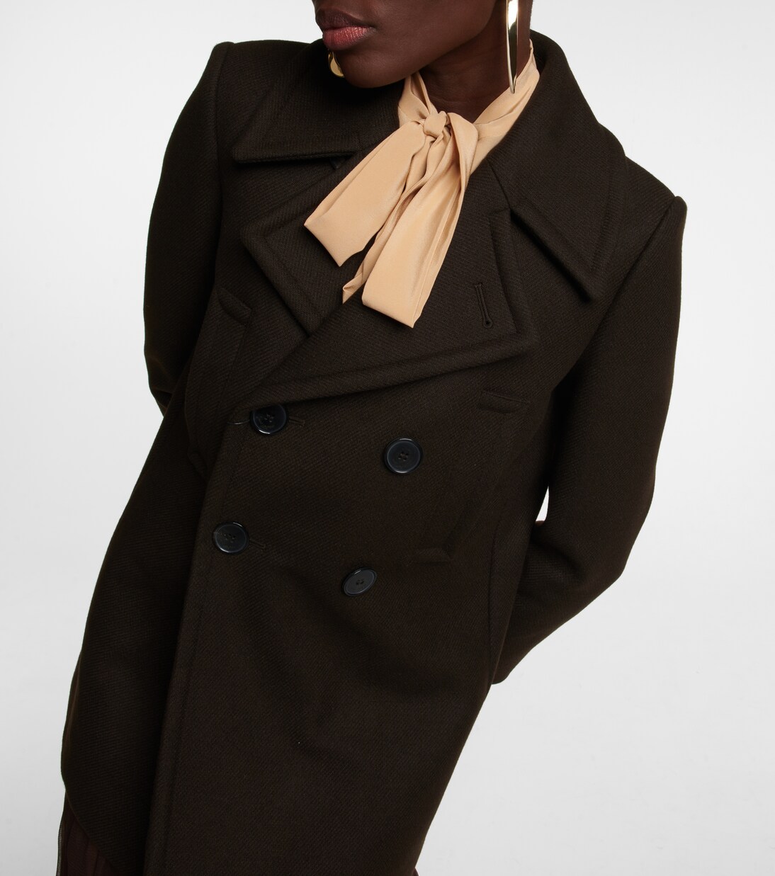 Giacca Saint Laurent in Gabardine di Lana per Giovani Stilisti